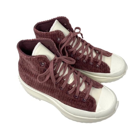 Converse Run Star Hike High Top Velvet Wine Women's Size Sneakers A03252C - Picture 5 of 8